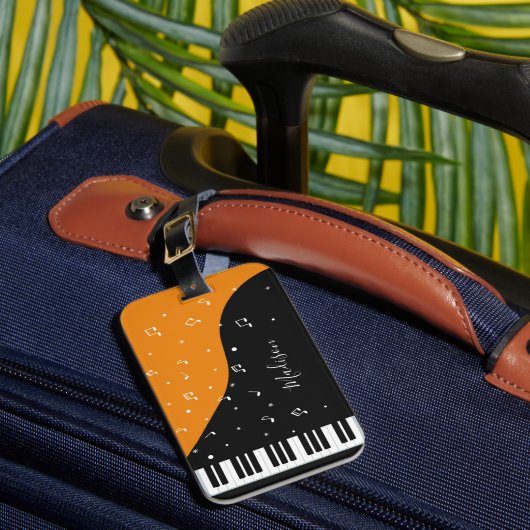 Aangepaste tekst bagagelabels voor Piano-muziek (Voorkant Insitu 1)