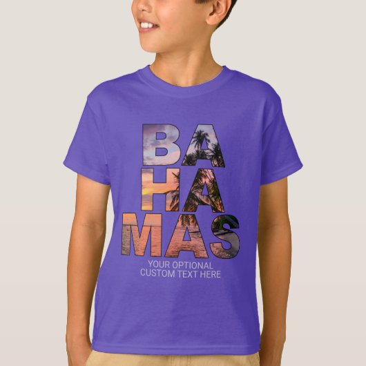 Aangepaste tekst BAHAMAS-shirten T-shirt (Voorkant)