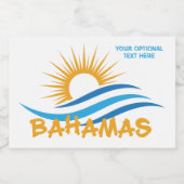 Aangepaste tekst Bahama's Voedselcontainer Etiket (Enkel label)
