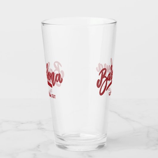Aangepaste tekst Barcelona Glas (Rechts)