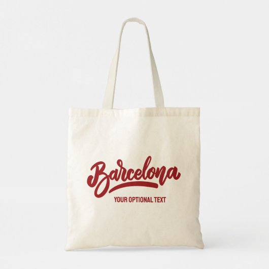 Aangepaste tekst Barcelona Tote Bag (Achterkant)