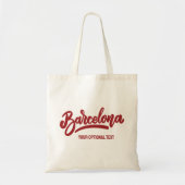 Aangepaste tekst Barcelona Tote Bag (Voorkant)