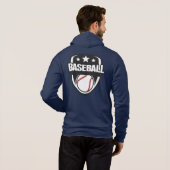 Aangepaste tekst Baseball Hoodie (Achterkant volledig)