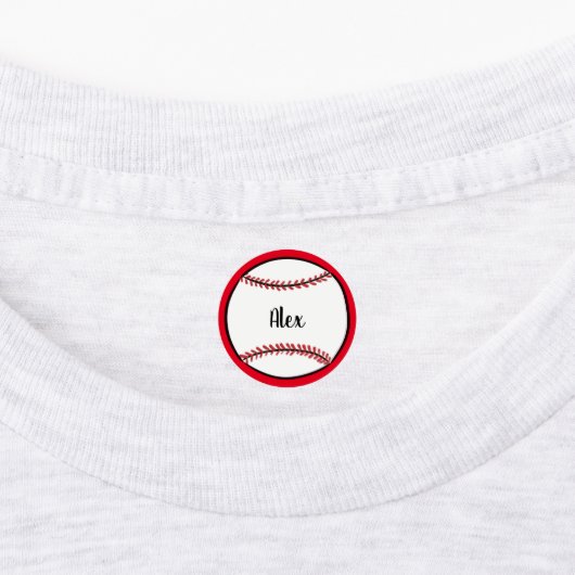 Aangepaste tekst Baseball Illustratie modern scrip Labels (Aangebracht)