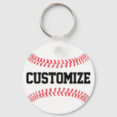 Aangepaste tekst Baseball Keychain (Achterkant)