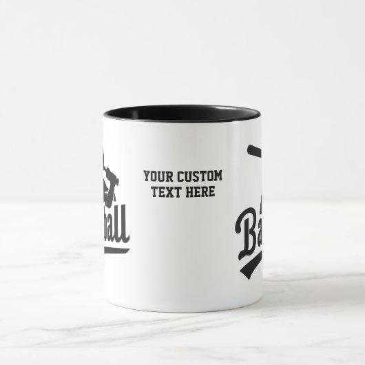Aangepaste tekst Baseball Mok (Midden)