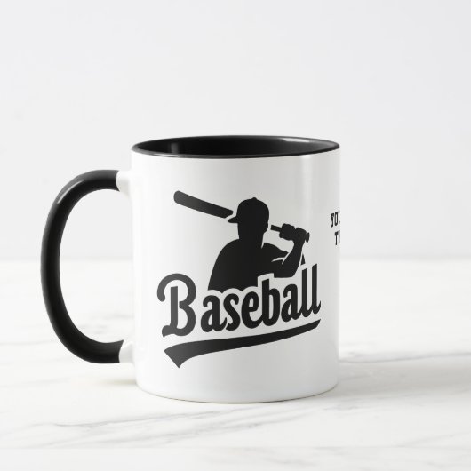 Aangepaste tekst Baseball Mok (Links)
