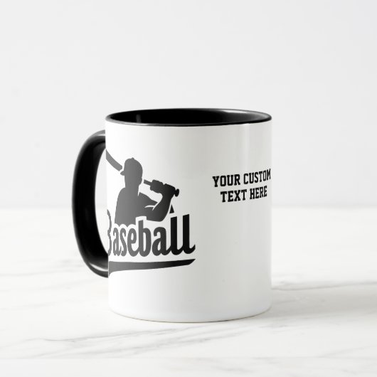 Aangepaste tekst Baseball Mok (Voorkant links)