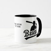 Aangepaste tekst Baseball Mok (Voorkant rechts)