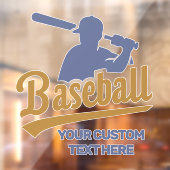 Aangepaste tekst Baseball Player Raamsticker (Vel 2)