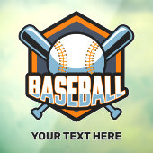 Aangepaste tekst Baseball Raamsticker (Vel 3)