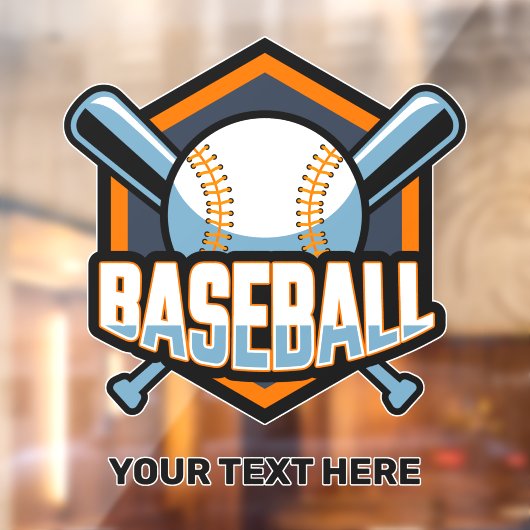 Aangepaste tekst Baseball Raamsticker (Vel 2)