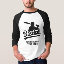 Aangepaste tekst Baseball T-shirt