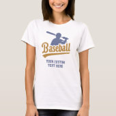 Aangepaste tekst Baseball T-shirt (Voorkant)