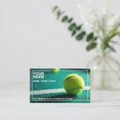 Aangepaste tekst, Baseline Boost Padel- of Tennisc Visitekaartje (Staand voorkant)