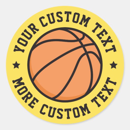 Aangepaste tekst basketbal stickers (Voorkant)