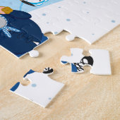 Aangepaste tekst Baskische kerstsneeuwscène Olentz Legpuzzel (Zijkant)