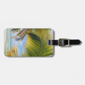 Aangepaste tekst Beach Palms bagagelabel (Voorkant horizontaal)