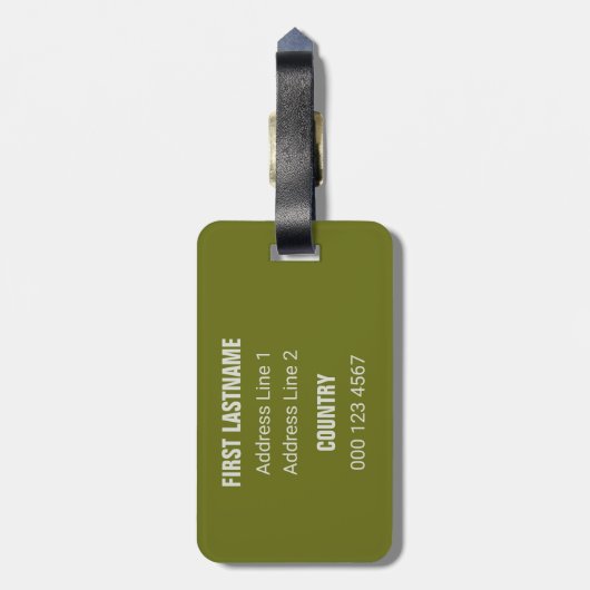 Aangepaste tekst Beach Palms bagagelabel (Achterkant verticaal)