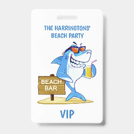Aangepaste tekst Beach Party badges