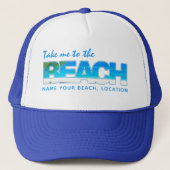 Aangepaste tekst BEACH-petten Trucker Pet (Voorkant)