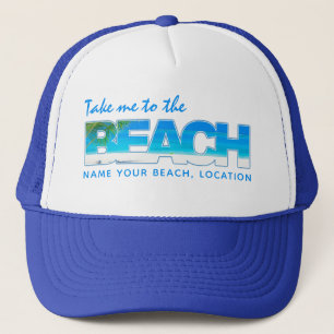 Aangepaste tekst BEACH-petten Trucker Pet