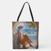 Aangepaste tekst Beachside Beauty Canvas tas (Voorkant)