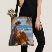 Aangepaste tekst Beachside Beauty Canvas tas (Dichtbij)