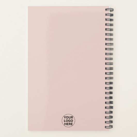 Aangepaste tekst & Bedrijf Logo Promotionele Blush Planner (Achterkant)