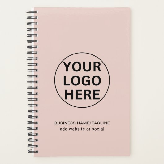 Aangepaste tekst & Bedrijf Logo Promotionele Blush Planner (Voorkant)