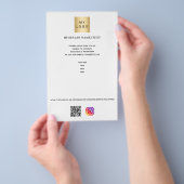 Aangepaste tekst bedrijfs-logo-instagram flyer (Hand)