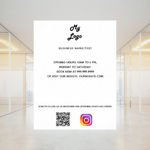 Aangepaste tekst bedrijfs-logo-instagram poster
