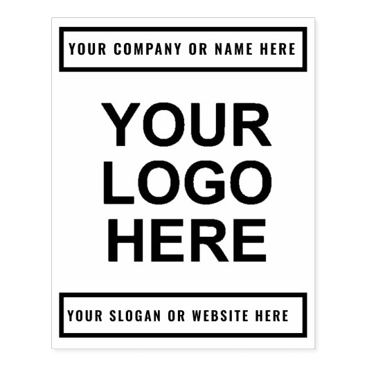 Aangepaste tekst Bedrijfs Logo Rubber Stempel (Afrduk)