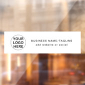 Aangepaste tekst & bedrijfslogo promotionele witte raamsticker (Vel 2)