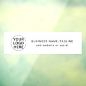 Aangepaste tekst & bedrijfslogo promotionele witte raamsticker (Vel 3)