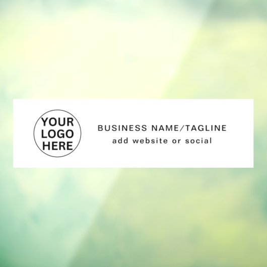 Aangepaste tekst & bedrijfslogo promotionele witte raamsticker (Vel 3)