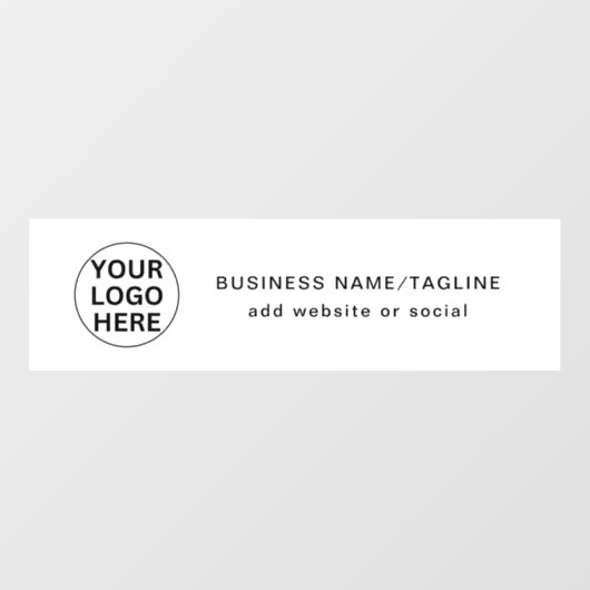 Aangepaste tekst & bedrijfslogo promotionele witte raamsticker (Vel)