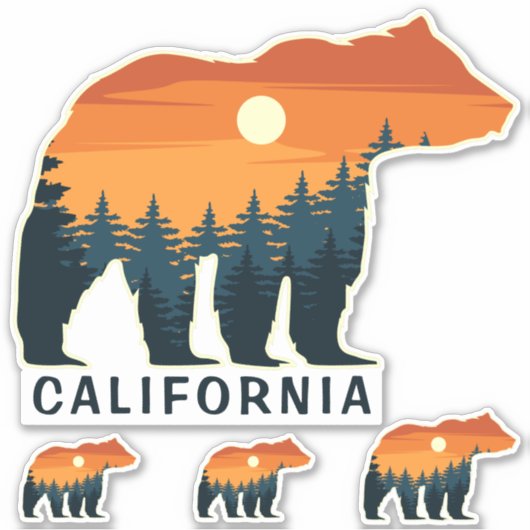 Aangepaste tekst Beer bosstickers Sticker (Voorkant)