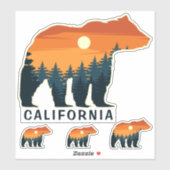 Aangepaste tekst Beer bosstickers Sticker (Vel)