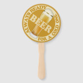 Aangepaste tekst BEER handventilatorset Handwaaier (Voorkant)