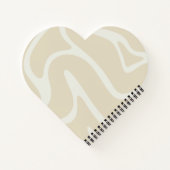 Aangepaste tekst Beige Crème Organisch Patroon Har Notitieboek (Achterkant)
