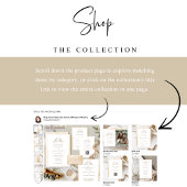 Aangepaste tekst Beige, Script Monogram Trouwteken Poster