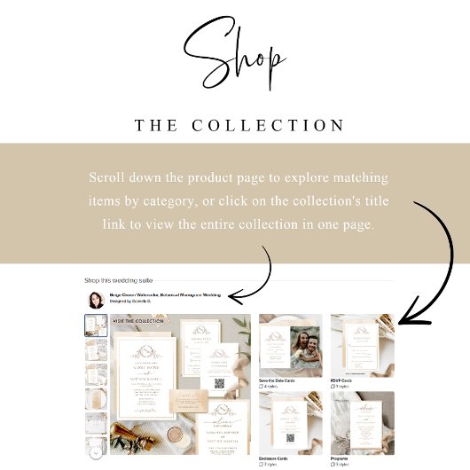 Aangepaste tekst Beige, Script Monogram Trouwteken Poster