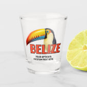 Aangepaste tekst BELIZE Toucan Shot Glas (Voorkant)