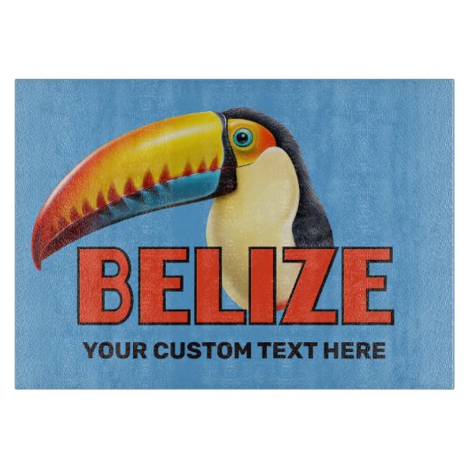 Aangepaste tekst BELIZE Toucan Snijplank (Voorkant)