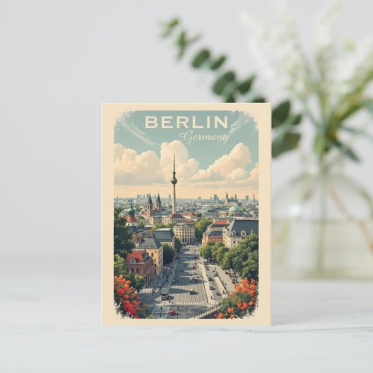 Aangepaste tekst Berlijn, Duitsland Briefkaart (Staand voorkant)