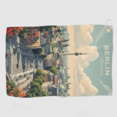 Aangepaste tekst Berlijn, Duitsland Golfhanddoek (Horizontaal)