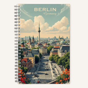 Aangepaste tekst Berlijn, Duitsland Notitieboek