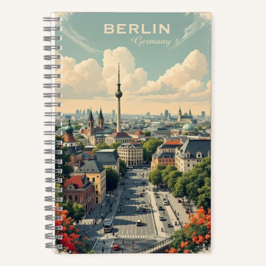 Aangepaste tekst Berlijn, Duitsland Notitieboek (Voorkant)