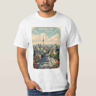 Aangepaste tekst Berlijn, Duitsland T-shirt
